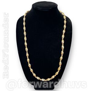 Vintage 1980s Napier Necklace | Gold Tone & Spacer Beads